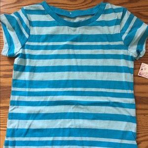 Total Girl XS Blue Stripe tee